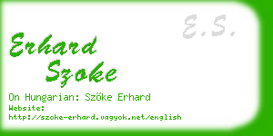 erhard szoke business card